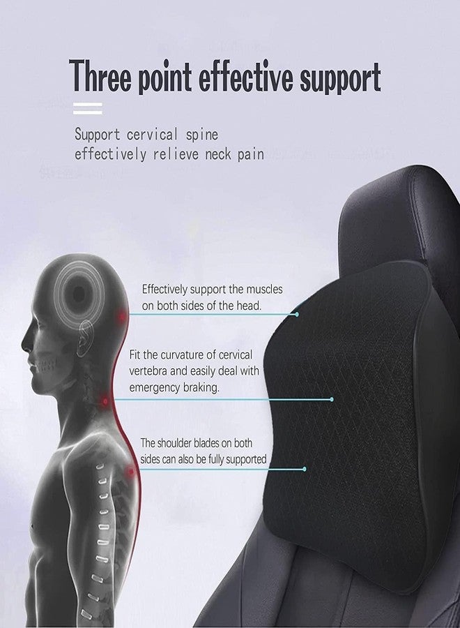 DZOPE Memory Foam Car Head Rest|Neck Protector Comfortable Car Head Rest Seat Pillow for Relieve Neck Pain -Help Relieve Neck Pain & Improve (Pack of 2) - Image 5
